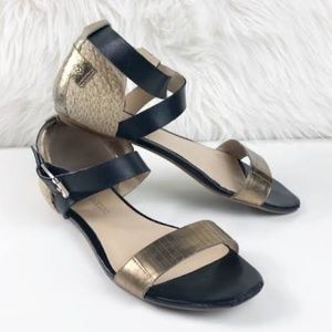 *New* ENZO ANGIOLINI KATRYNN SANDAL Black & Gold strappy sandal